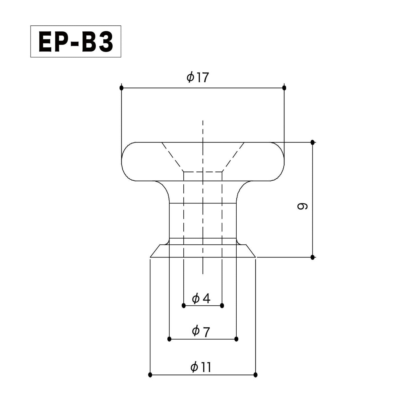 NEW Gotoh EP-B3 End Pins Oversized Strap Button for Guitar & Bass - NICKEL