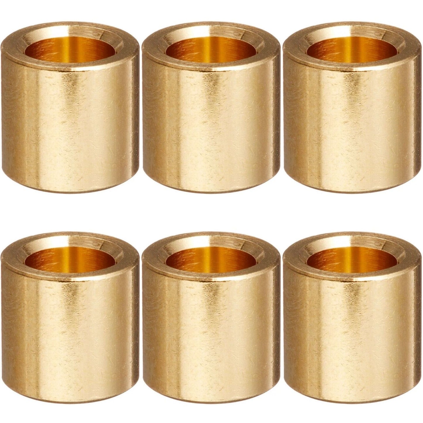 NEW (6) String Bushings Flush Fit Smooth Guitar Body Ferrules 3/8" Tele - GOLD
