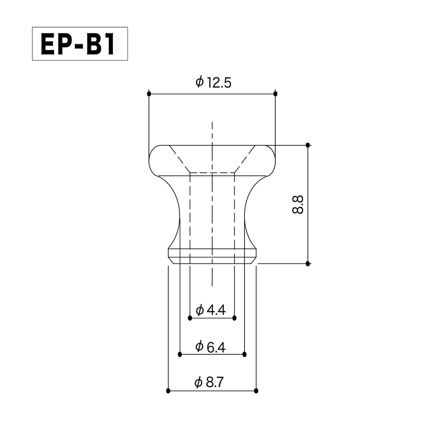 NEW Gotoh EP-B1 End Pins Small Strap Button for Guitar & Bass - CHROME