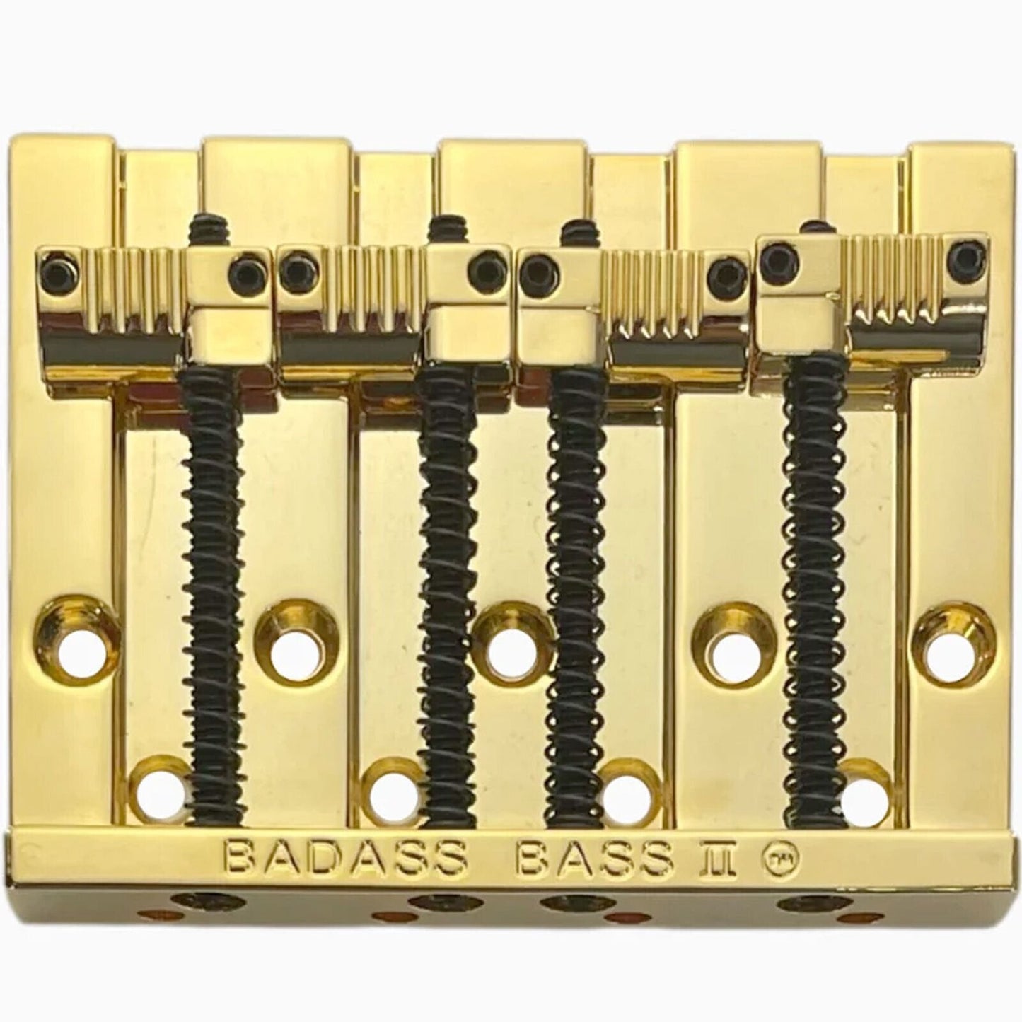 NEW Leo Quan® Badass II™ 4-String Bass Bridge - Grooved Saddles - GOLD
