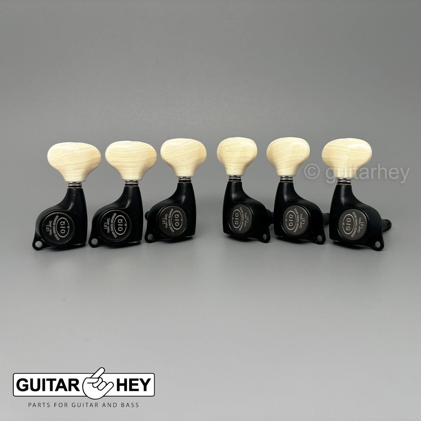NEW Gotoh SGL510Z-VL5 Set Tuners 1:21 Gear Ratio Large Buttons 3x3 - BLACK SATIN