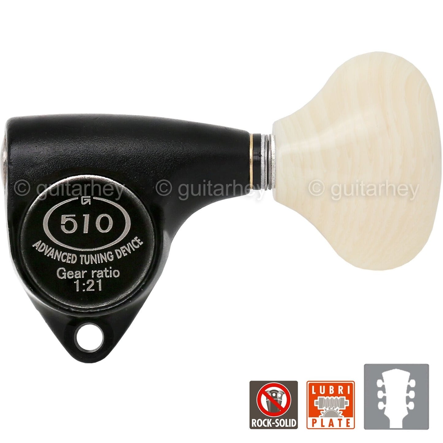 NEW Gotoh SGV510Z-VL5 L3+R3 Tuners 21:1 Gear Ratio LARGE Buttons 3x3 BLACK SATIN
