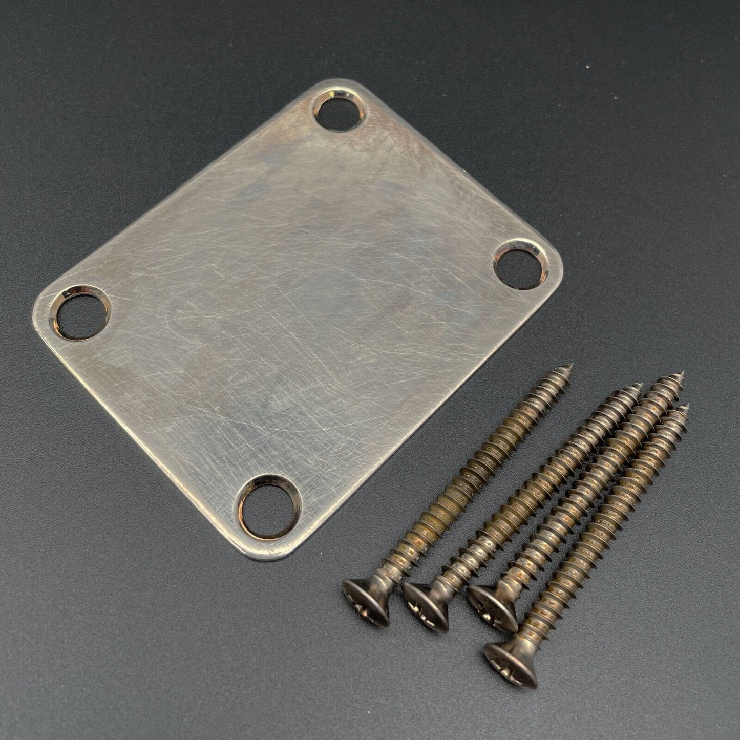RELIC Neck Joint Plate w/ Screws Fit Fender Guitar/Bass - AGED NICKEL