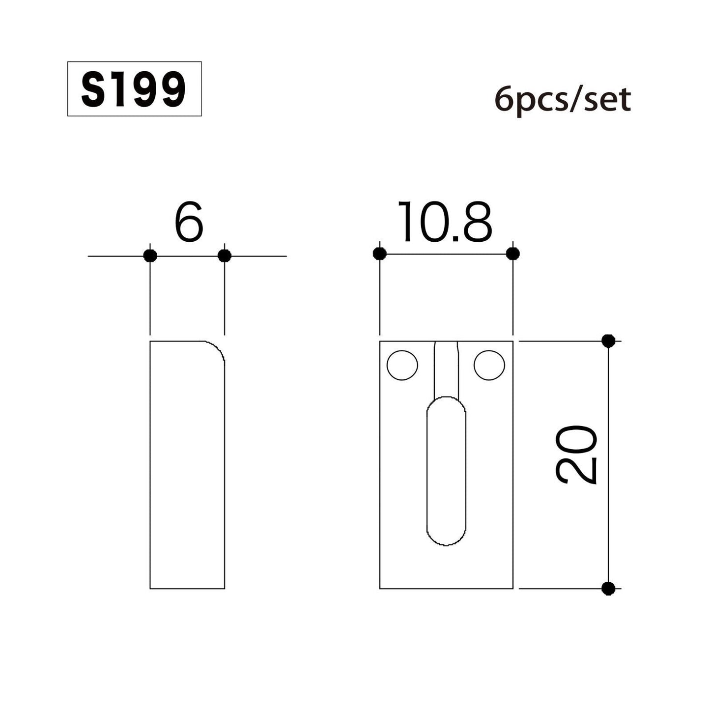 NEW Gotoh S199 Set of 6 Steel Tremolo/Bridge Saddles 10.8mm Width - GOLD