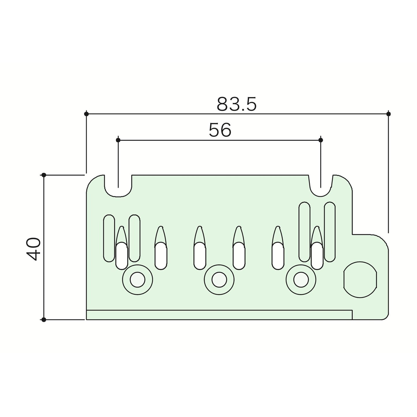 NEW Replacement Base Plate fit Gotoh 510T Series Tremolos BS1, FE1, SF1 - CHROME
