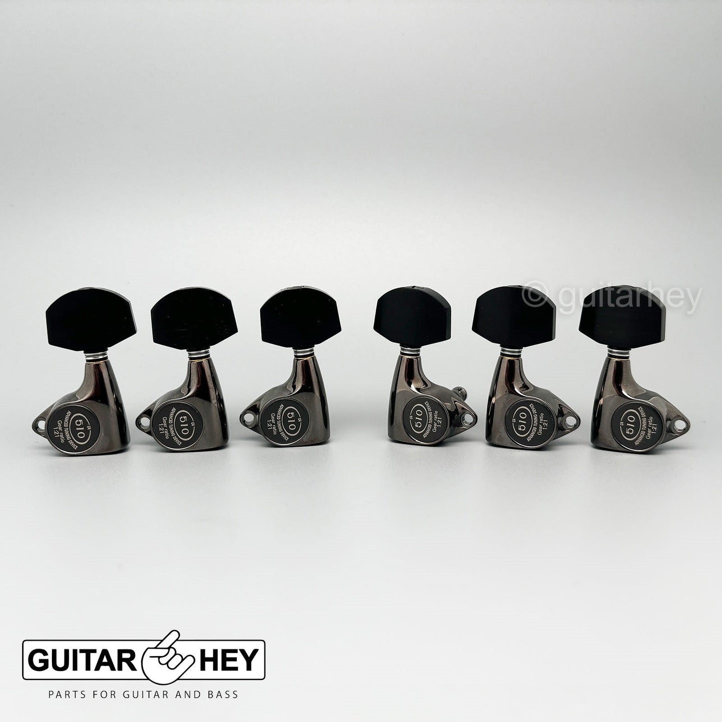 NEW Gotoh SGV510Z-EN01 Tuners L3+R3 Set EBONY Buttons 21:1 Ratio 3x3 COSMO BLACK