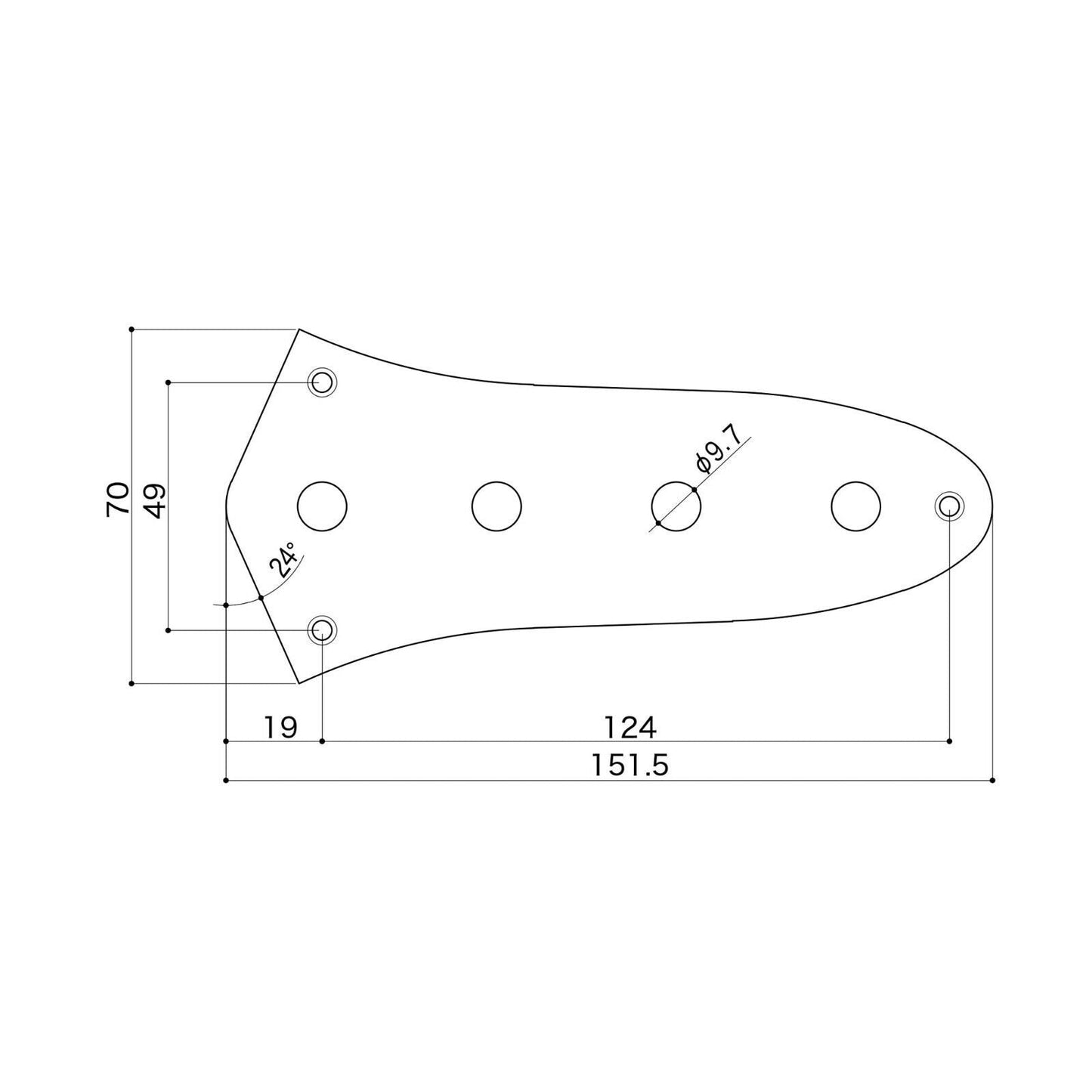 NEW Gotoh CP-20 Factory RELIC for Fender Jazz Bass Control Plate - AGED CHROME