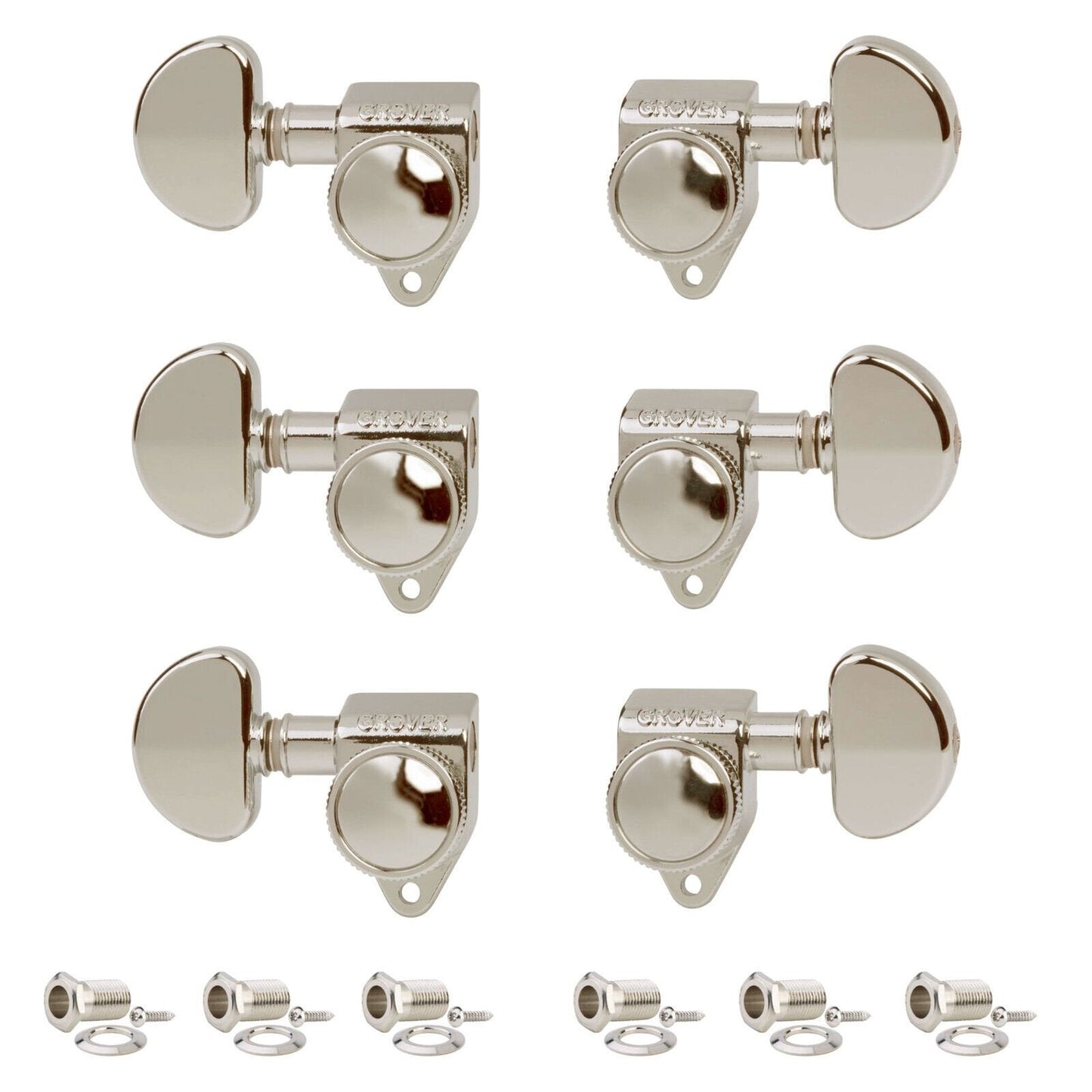 NEW Grover 502N LOCKING Tuners 3x3 for Modern Gibson Les Paul SG - NICKEL