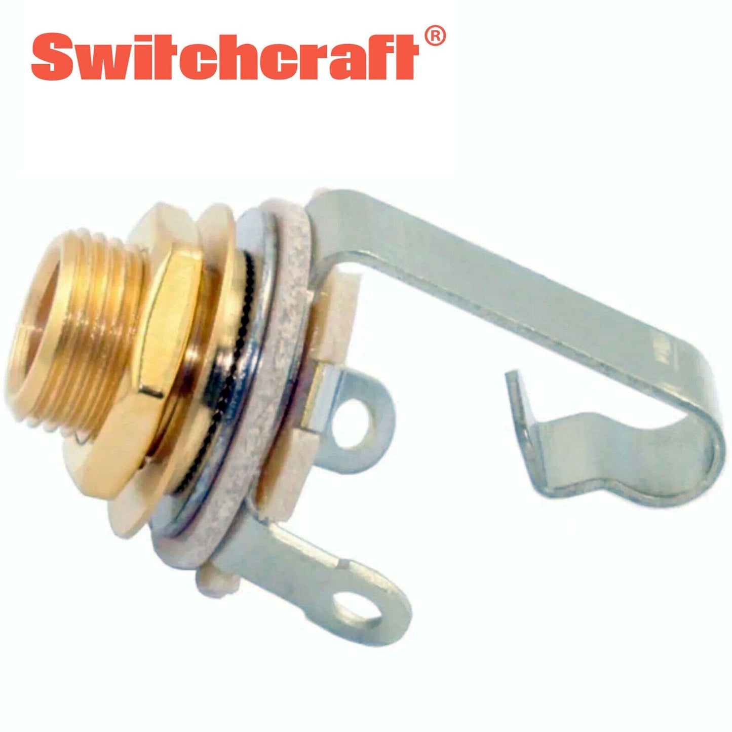 NEW (1) Switchcraft # 11 GOLD 1/4" Input Output Jack 1/4" Mono For Guitar & Bass