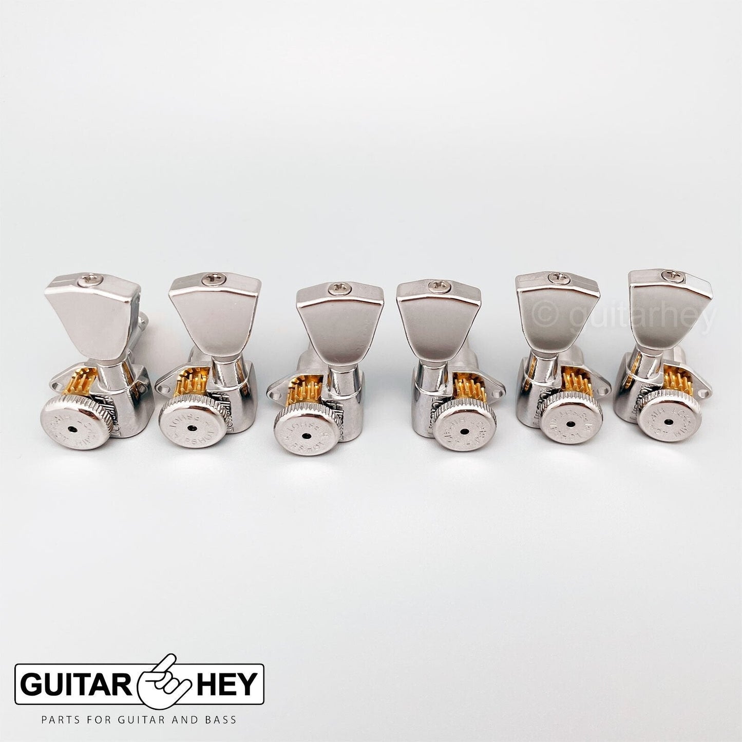 NEW Hipshot Grip-Lock Open-Gear TUNERS w/ Keystone Buttons Set 3x3 - NICKEL