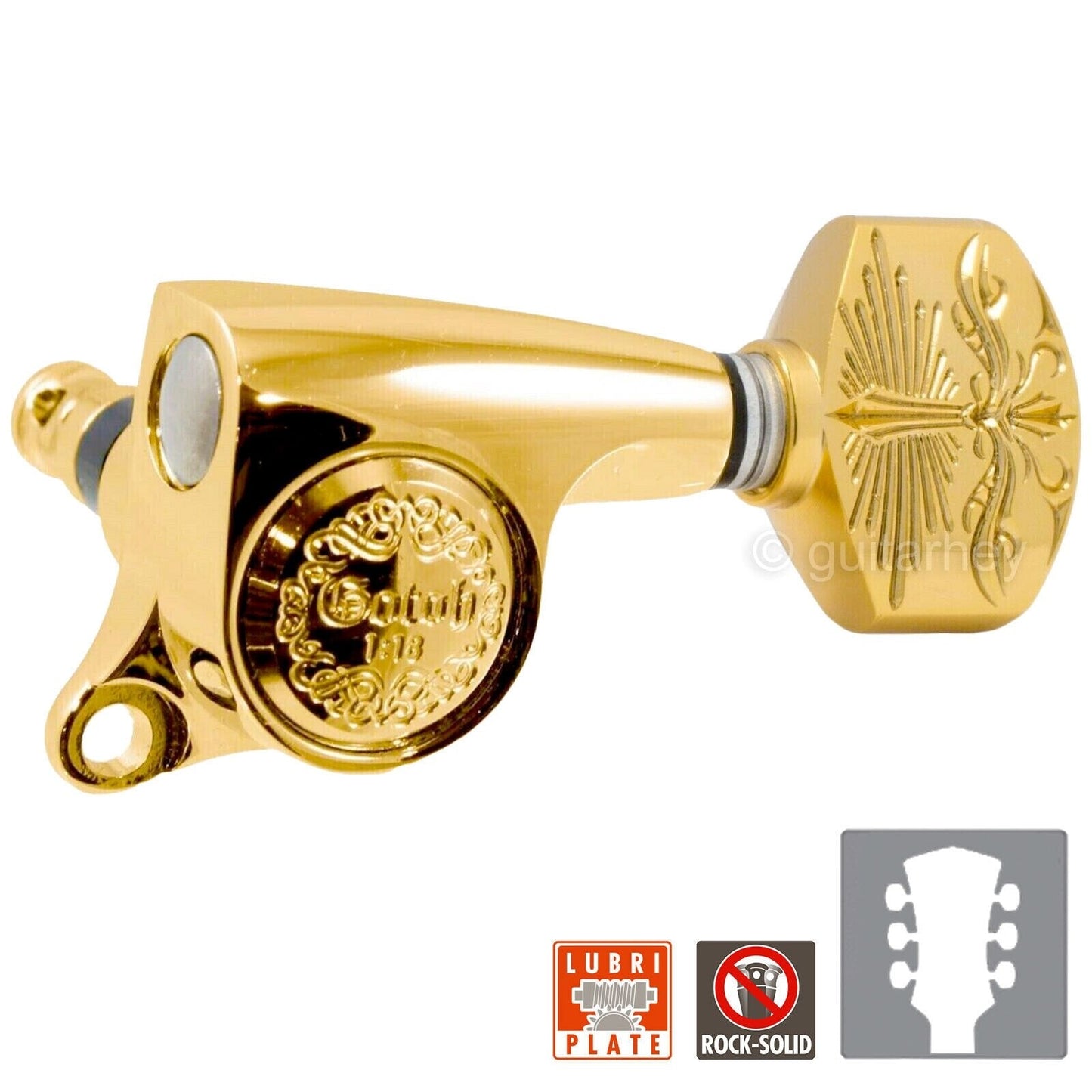 NEW Gotoh SGS510Z-A70LX Luxury Mode L3+R3 Set Mini Tuners 1:18 Ratio 3x3 - GOLD