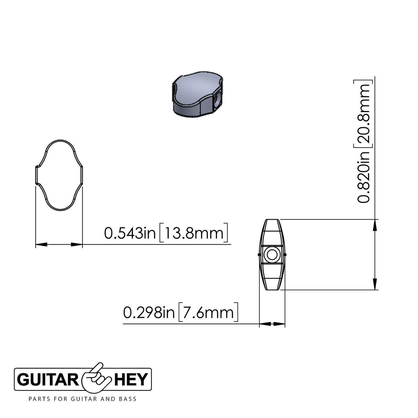NEW Hipshot 6-in-Line LOCKING Tuners SET Victorian Buttons Non-Staggered, NICKEL