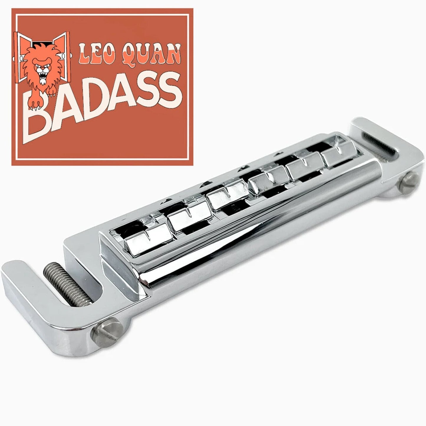 NEW Leo Quan® Badass Wraparound™ Guitar Bridge with SAE Locking Studs - CHROME