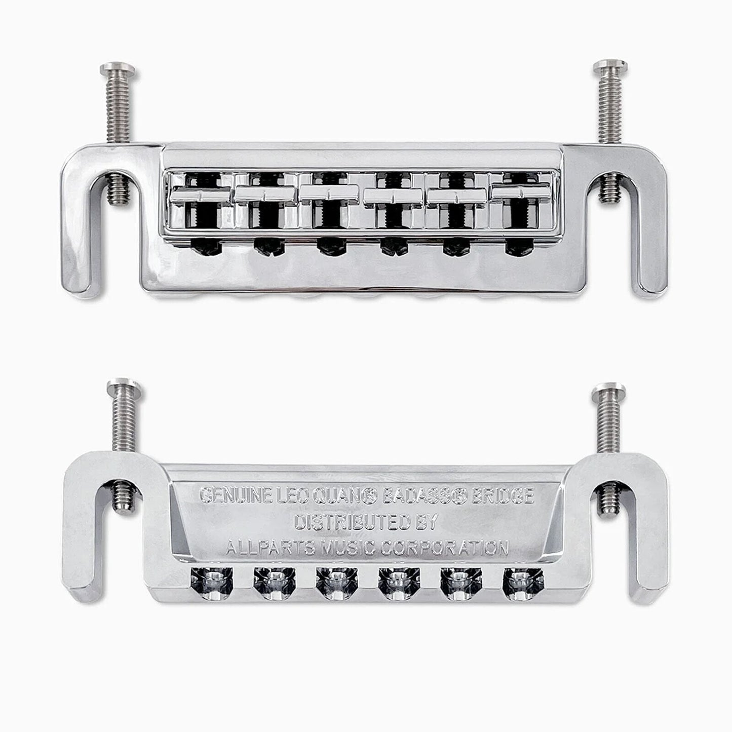 NEW Leo Quan® Badass Wraparound™ Guitar Bridge with SAE Locking Studs - CHROME