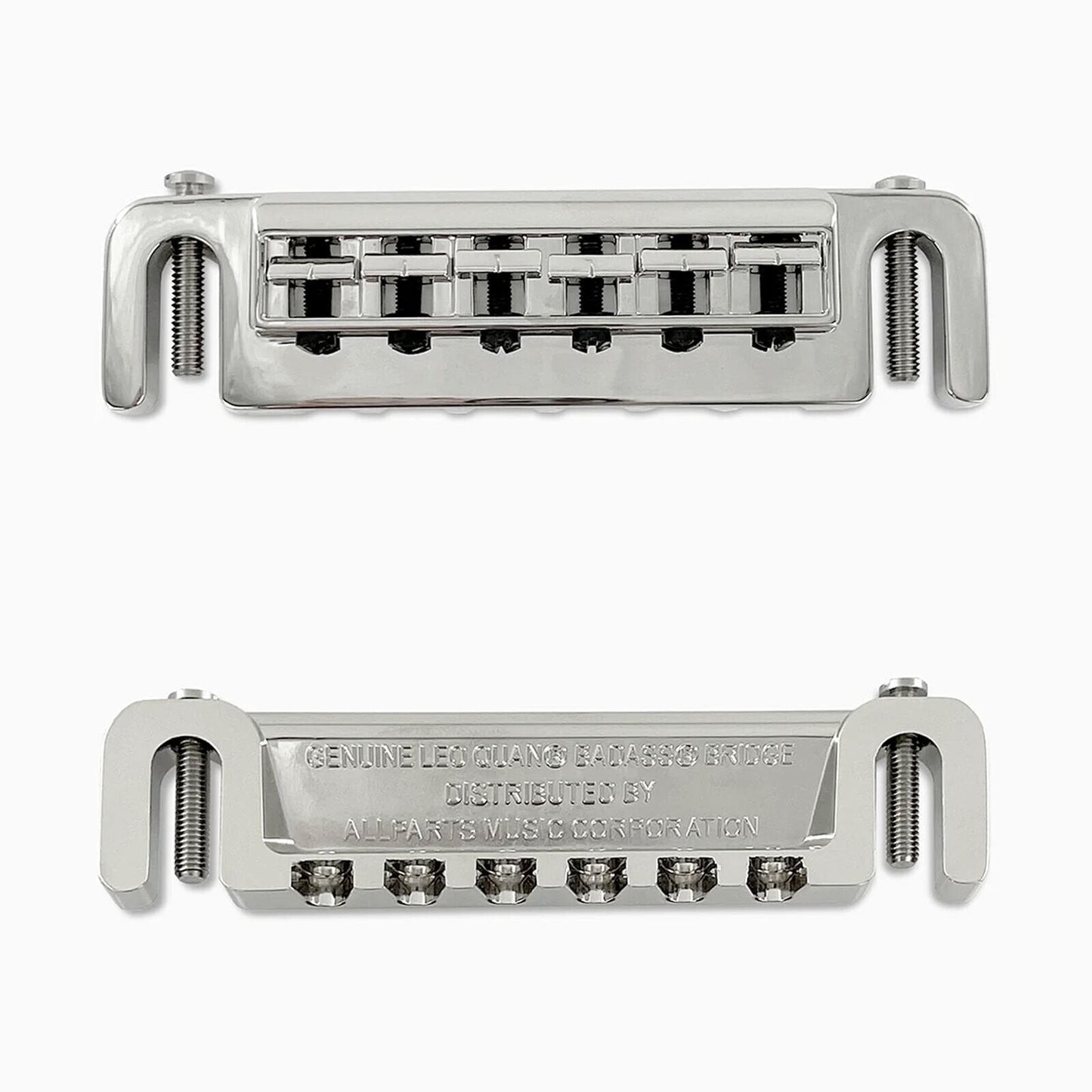 NEW Leo Quan® Badass Wraparound™ Guitar Bridge with SAE Locking Studs - NICKEL