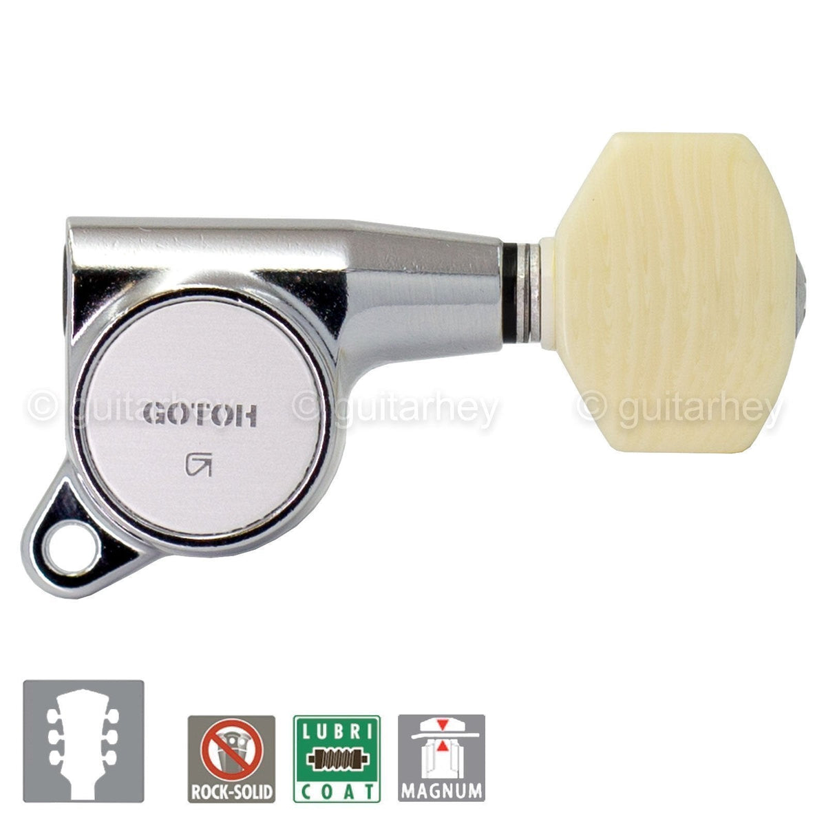 NEW Gotoh SG381-M07 MG L3+R3 Magnum Locking Tuners w/ Screws