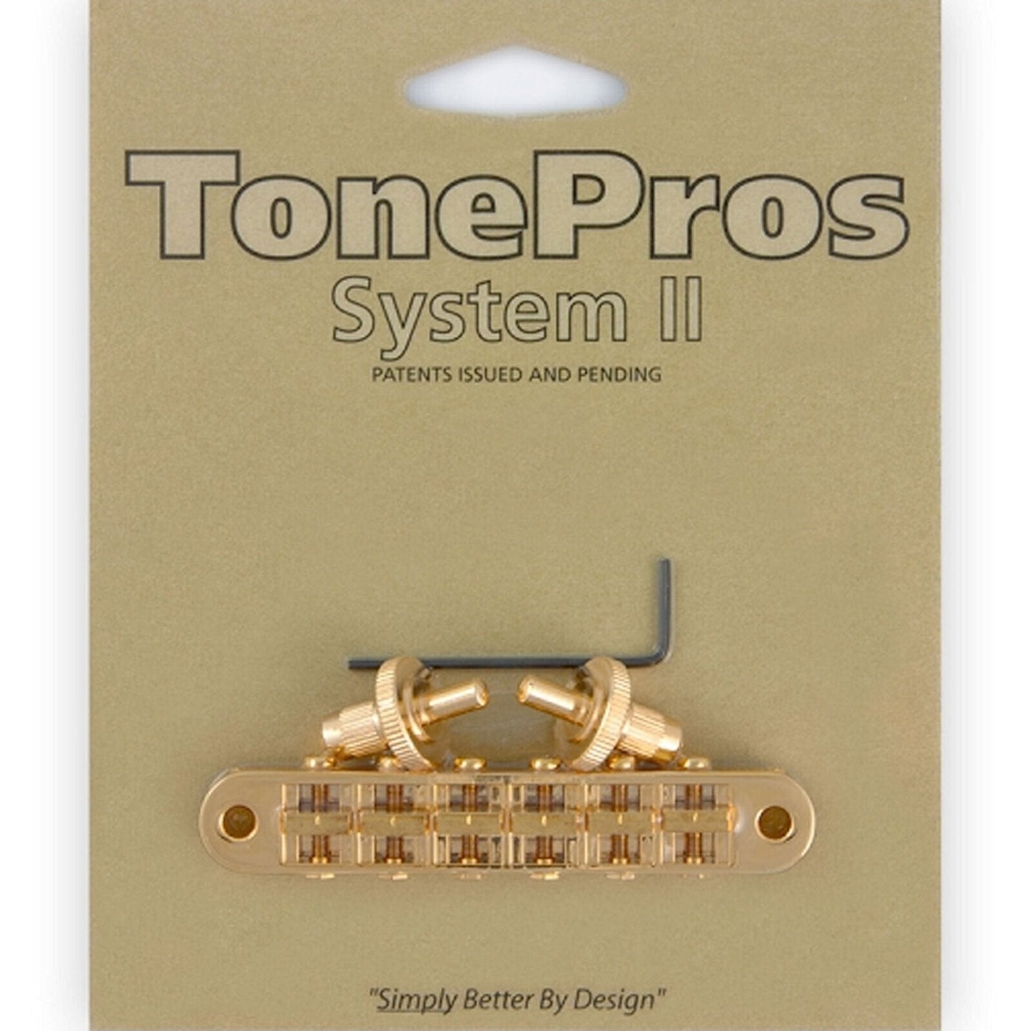 NEW Tone Pros T3BP-G Nashville Tunematic Bridge for Gibson Les Paul - GOLD