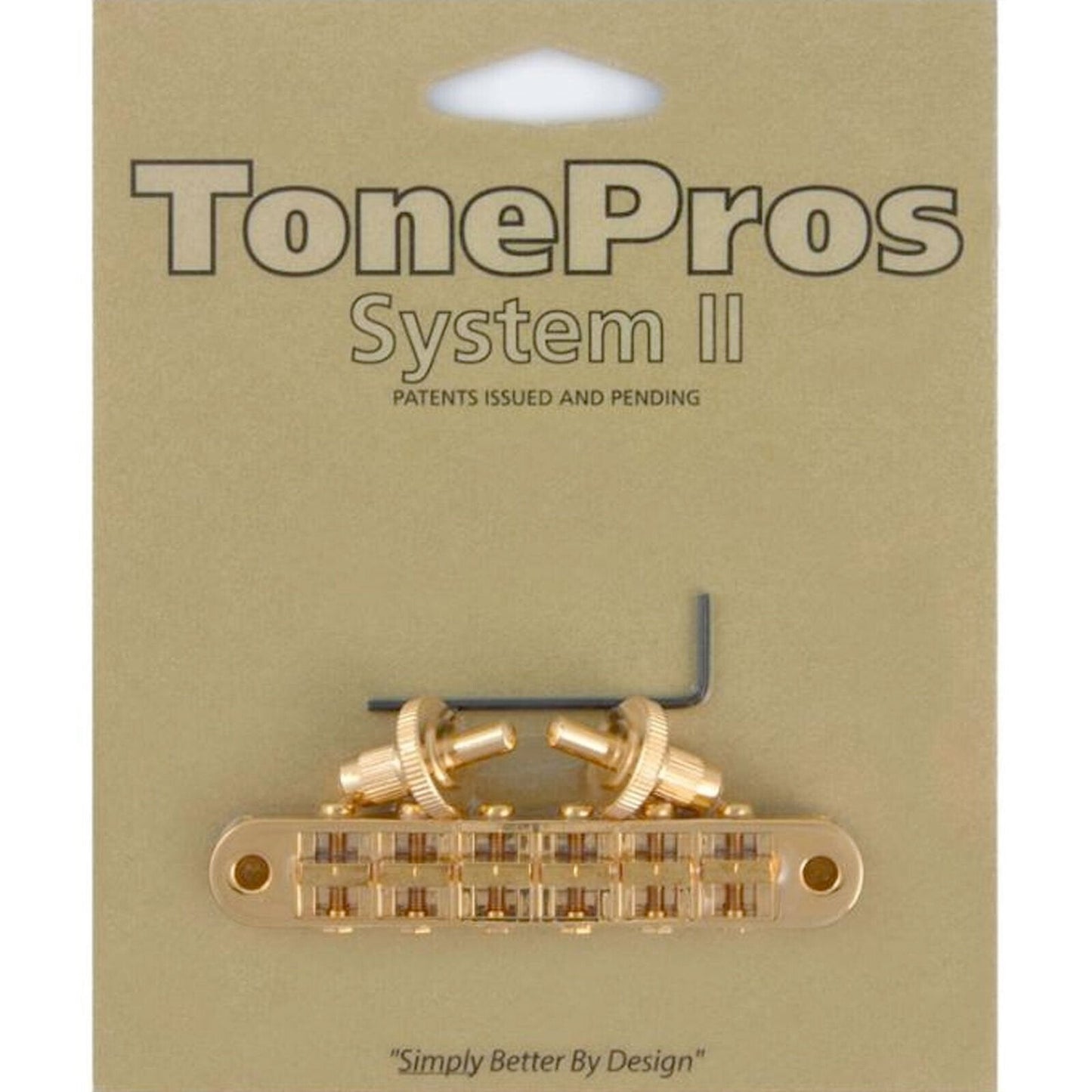 NEW TonePros TP6-G Standard Tuneomatic Nashville (small posts) Tone Pros - GOLD