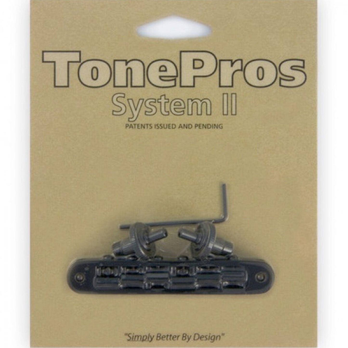 NEW TonePros TP6-B Standard Tuneomatic Nashville (small posts) Tone Pros - BLACK