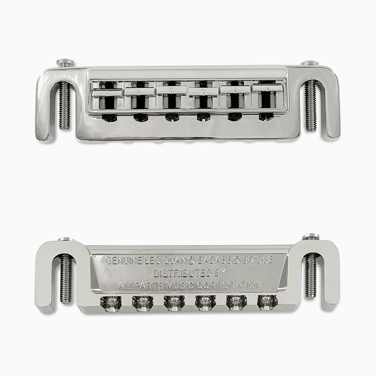 NEW Leo Quan® Badass Wraparound™ Guitar Bridge with METRIC Locking Studs CHROME