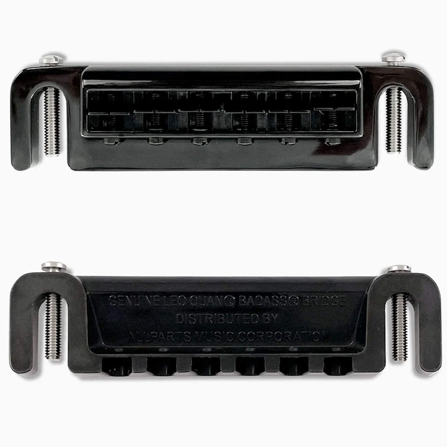 NEW Leo Quan® Badass Wraparound™ Guitar Bridge with METRIC Locking Studs - BLACK