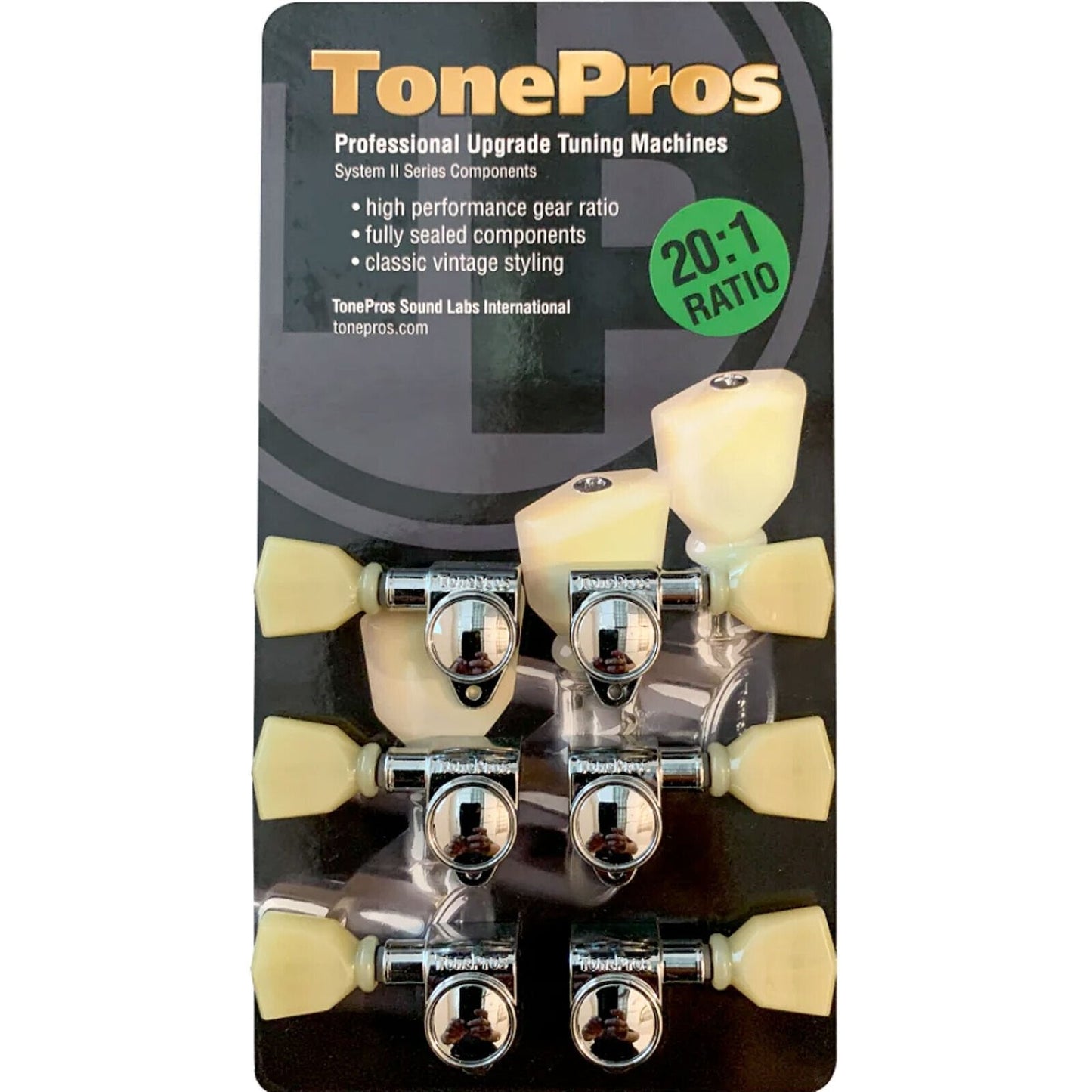 NEW TonePros GKH330-N Tuning Machines 20:1 Gear Ratio 3x3 - NICKEL