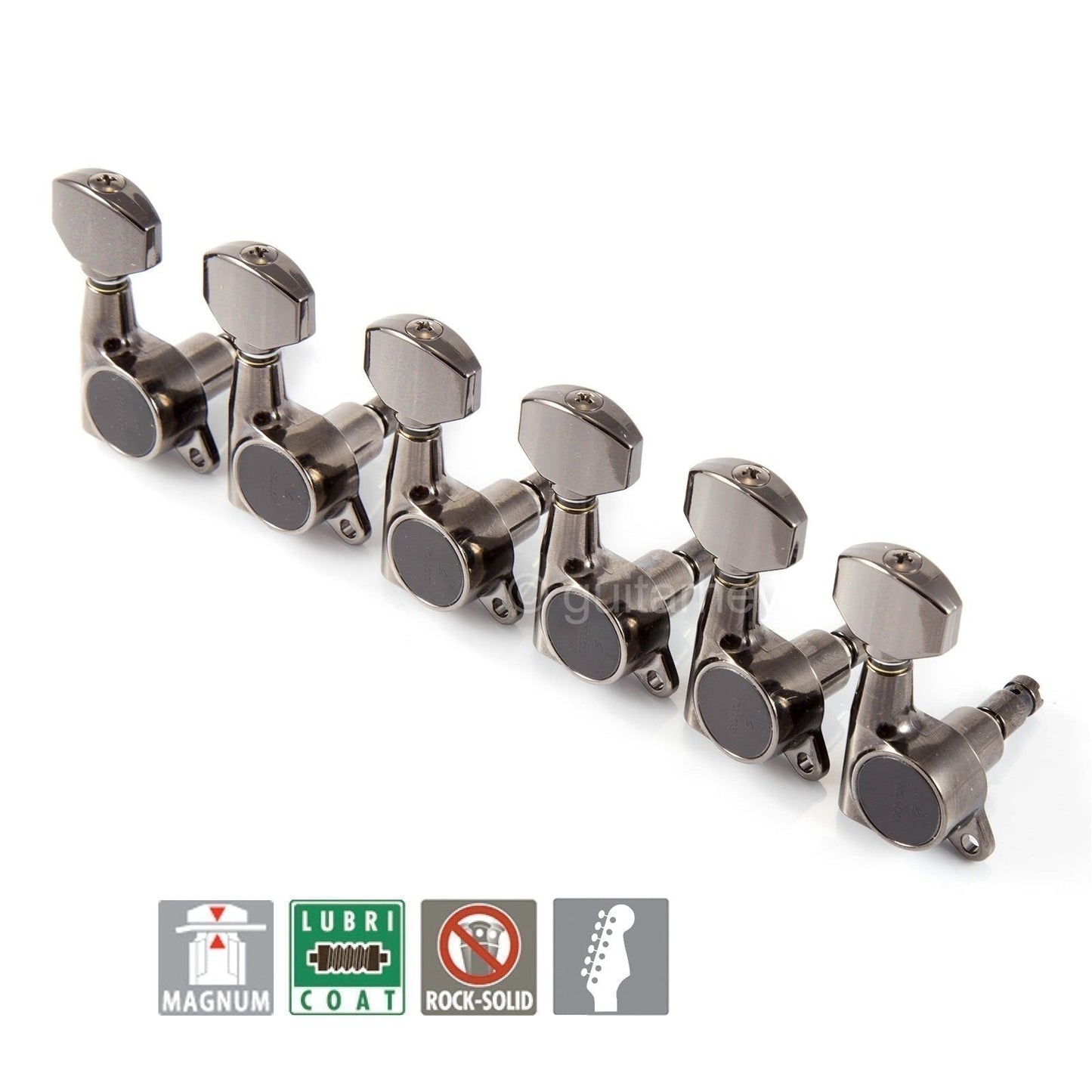 NEW Gotoh SG381-07 MG MAGNUM LOCKING Set 6 in line Right Handed - COSMO BLACK