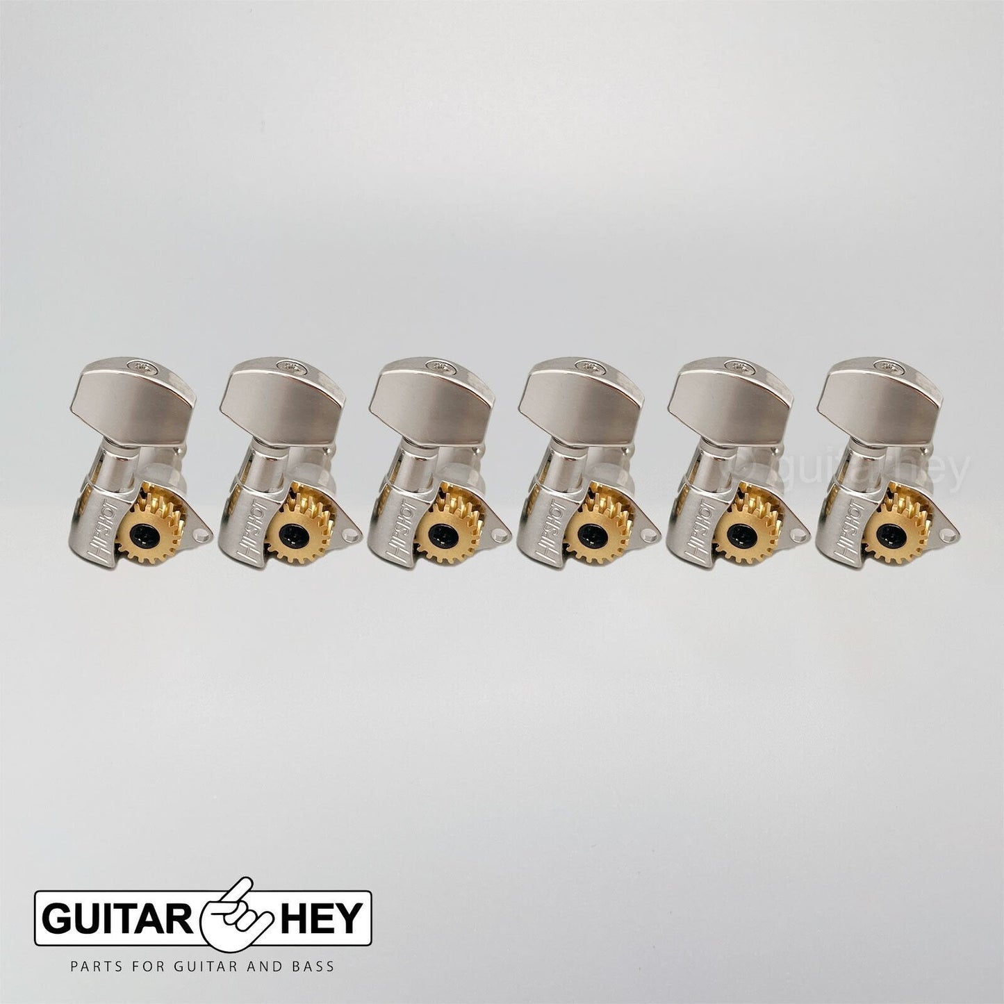 NEW Hipshot Classic 6 in Line STAGGERED Classic SMALL Buttons - NICKEL