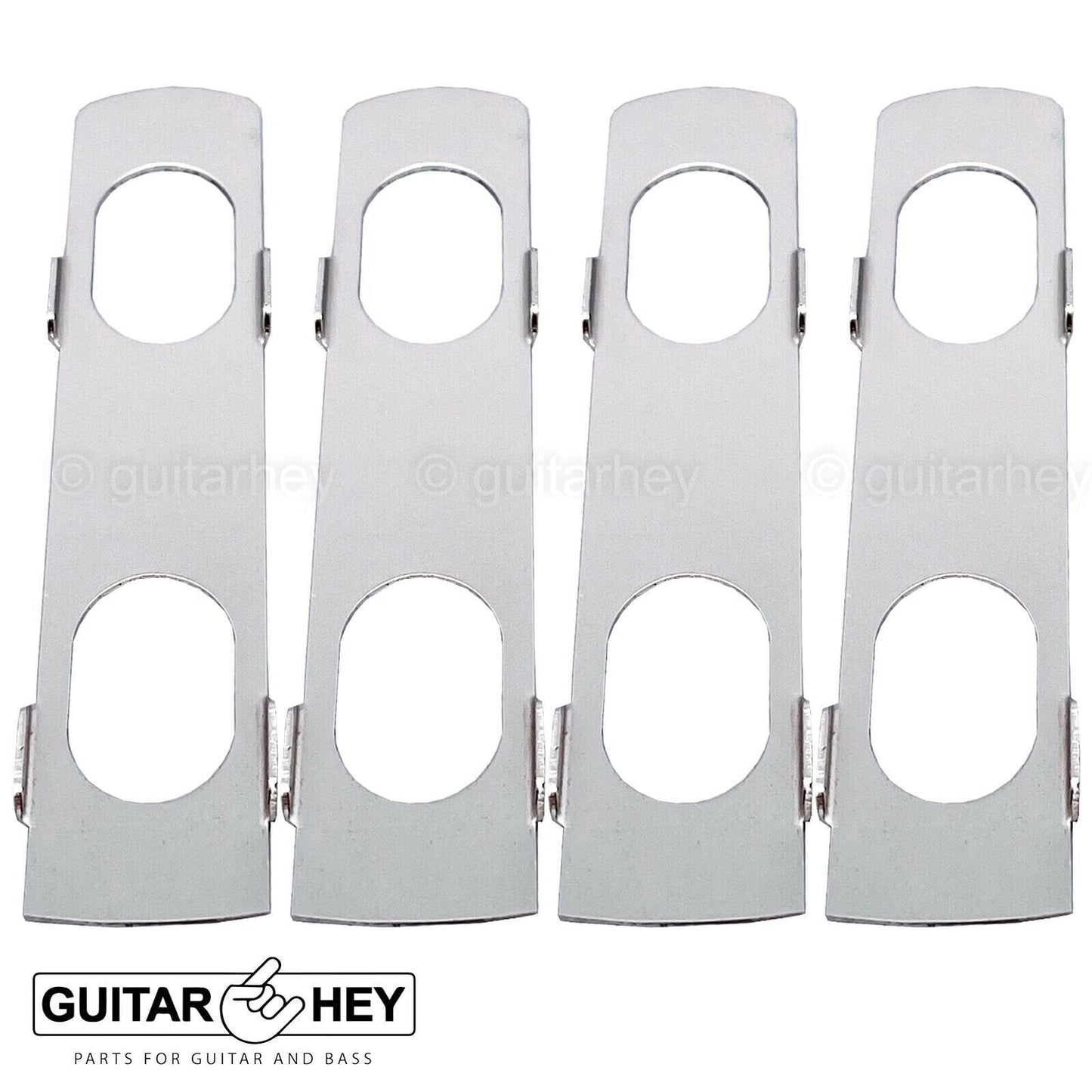 NEW Hipshot 8-String Grip-Lock LOCKING TUNERS Knurled Buttons 4x4 Set - CHROME