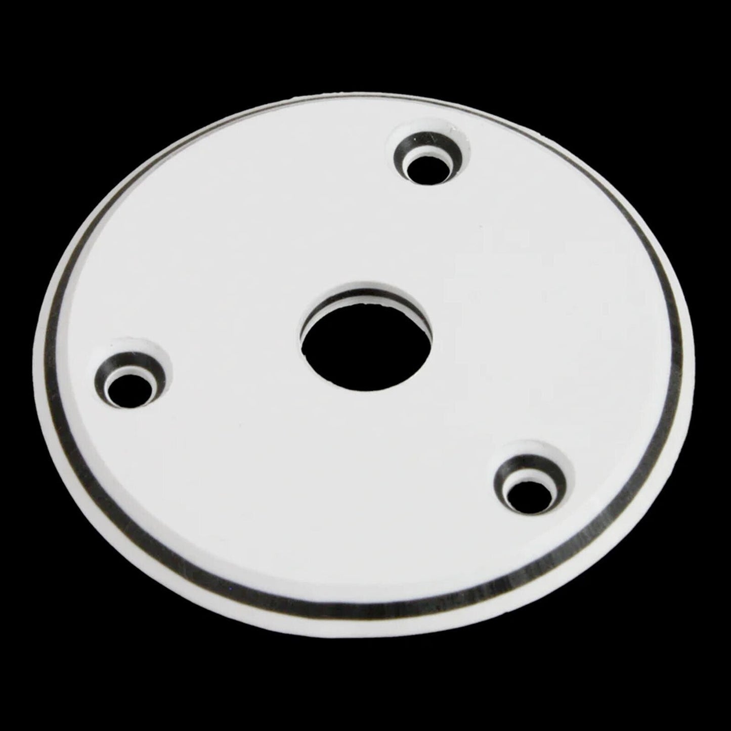 NEW 3-ply White Round Jack Plate for Flying V® Vee Guitar