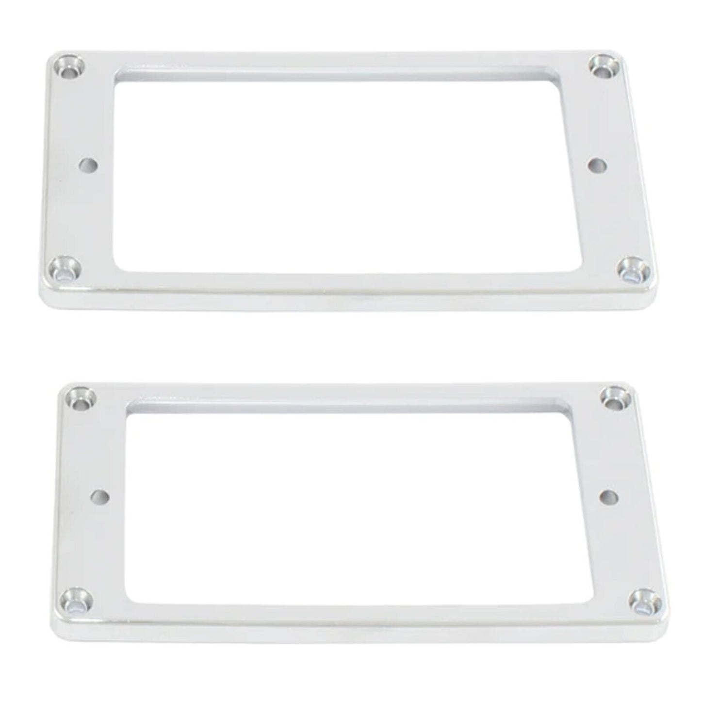 NEW Humbucking Flat Bottom Profile Pickup Ring Set - CHROME