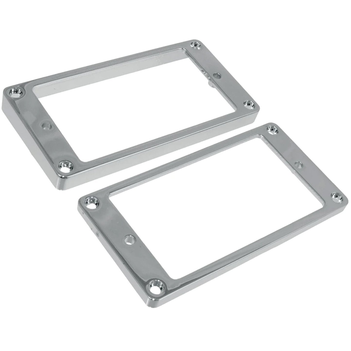 NEW Metal Flat Bottom Guitar Humbucker Pickup Rings for Gibson SG® Etc - CHROME
