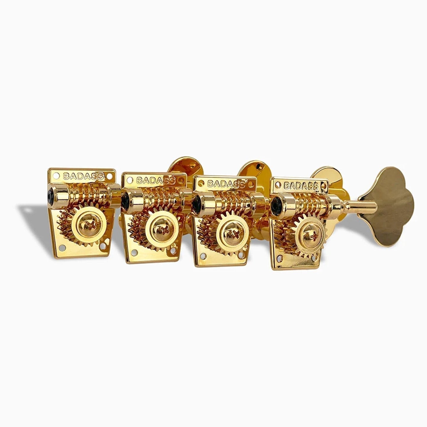 NEW Leo Quan® Badass 4-in-line set OGT™ Bass Keys Open Gear Large Post - GOLD
