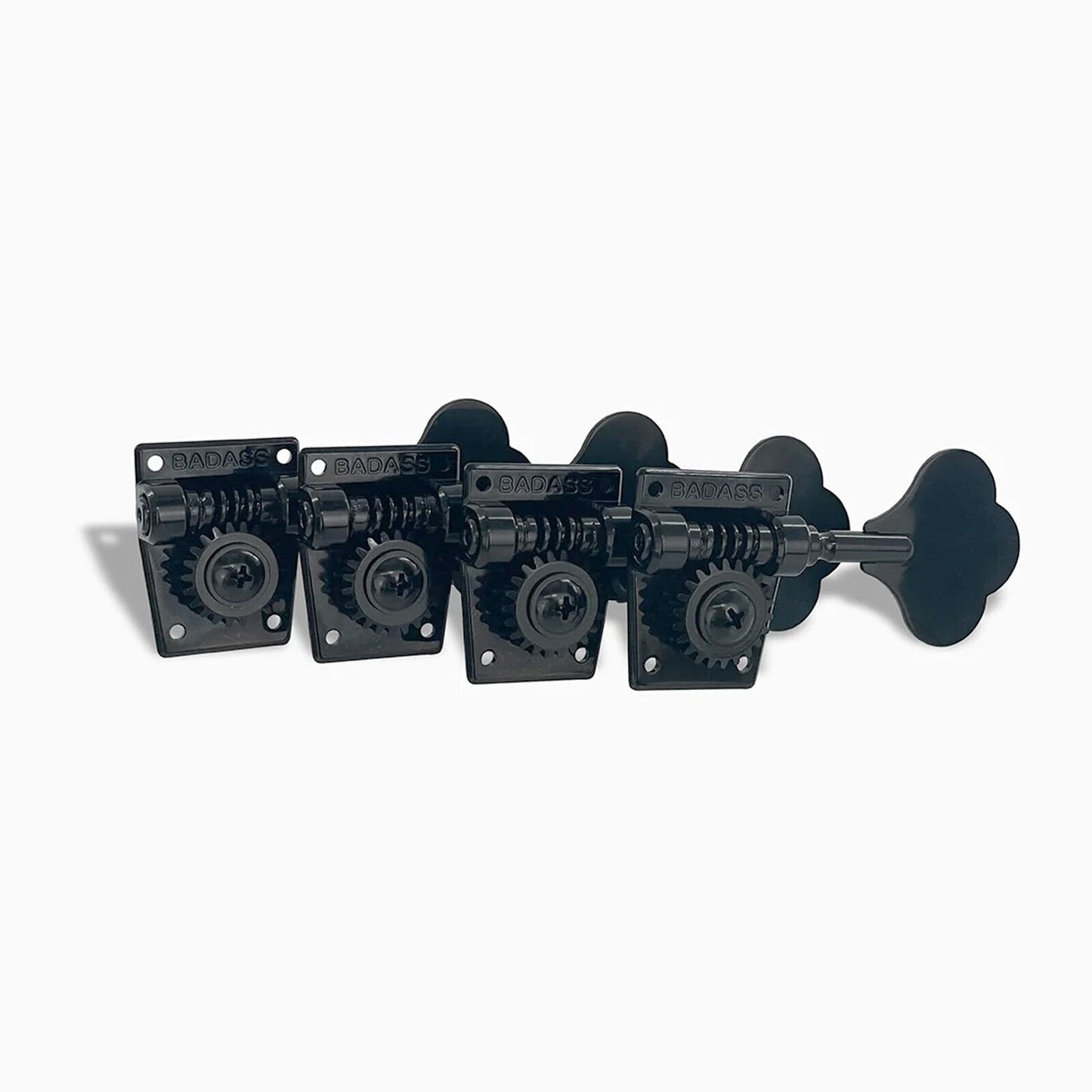 NEW Leo Quan® Badass 4-in-line set OGT™ Bass Keys Open Gear Large Post - BLACK