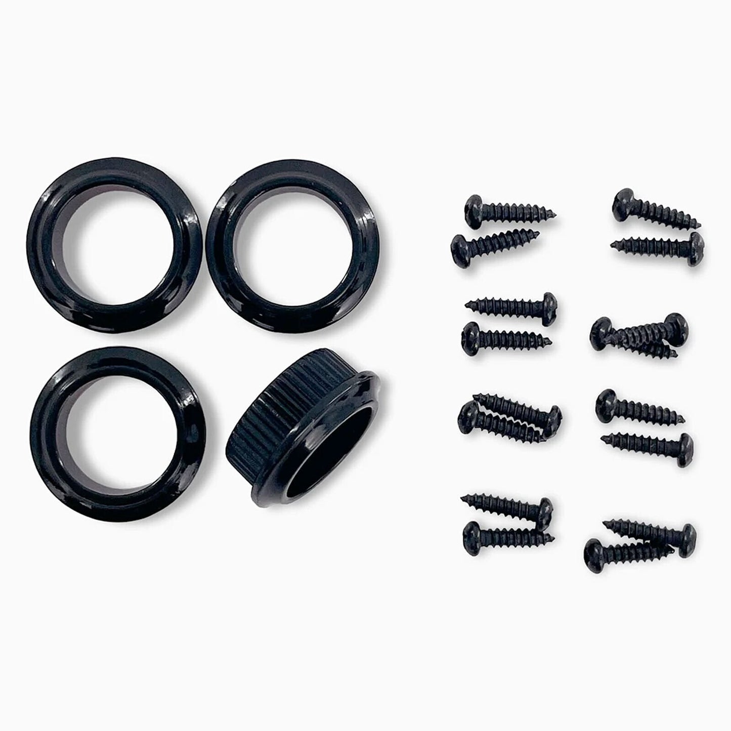 NEW Leo Quan® Badass 4-in-line set OGT™ Bass Keys Open Gear Large Post - BLACK