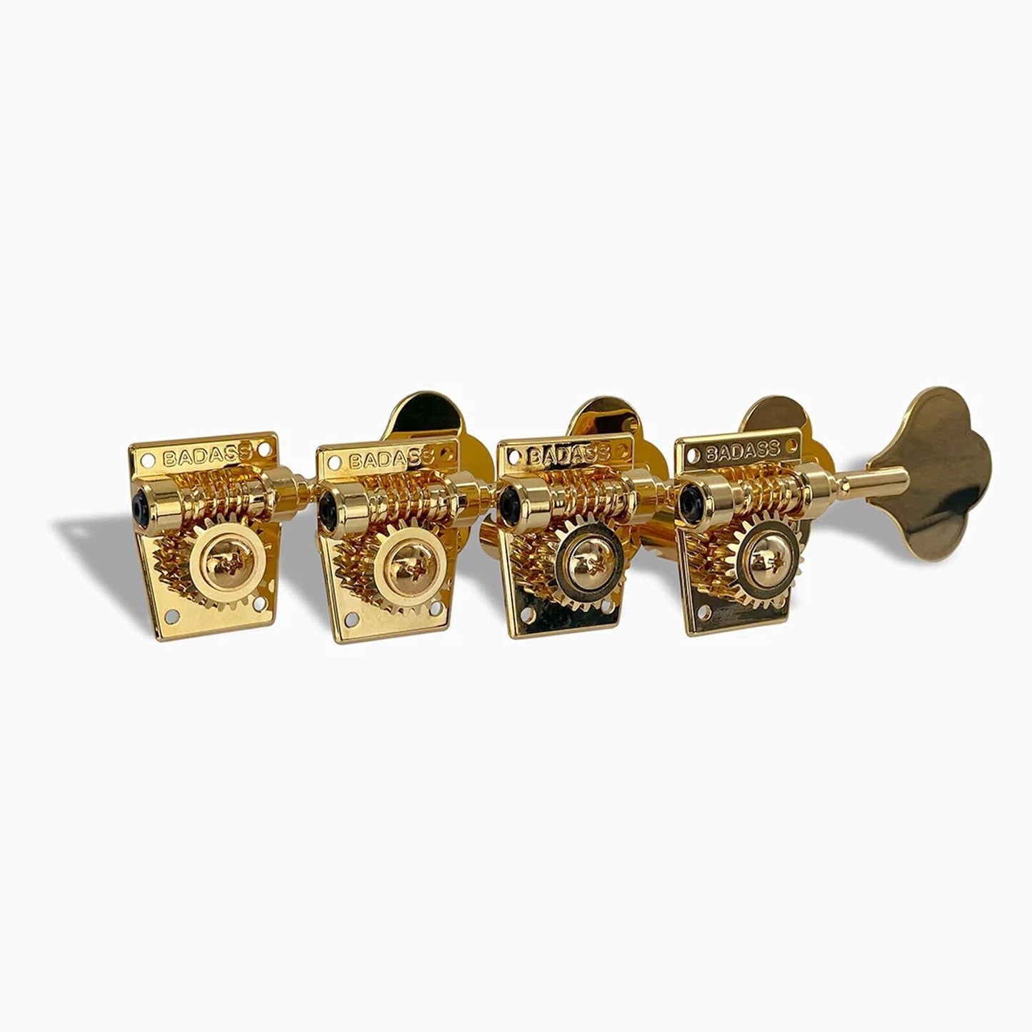 NEW Leo Quan® Badass 4-in-line set OGT™ Bass Keys Open Gear Small Post - GOLD