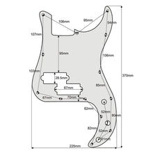 Load image into Gallery viewer, NEW 1-ply Pickguard for Standard Fender Precision/P Bass® - WHITE