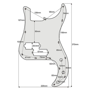 NEW 1-ply Pickguard for Standard Fender Precision/P Bass® - WHITE