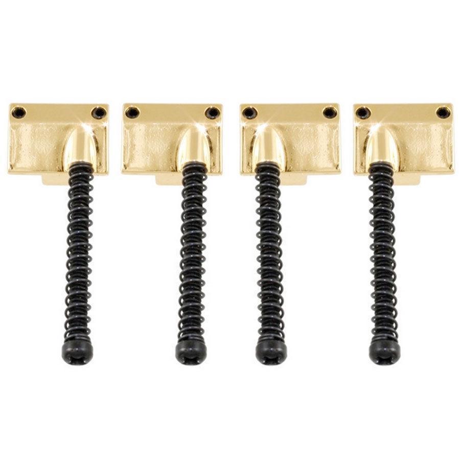 NEW Saddles (4) For Omega & Badass Bass Bridge w/ Screws and Springs - GOLD