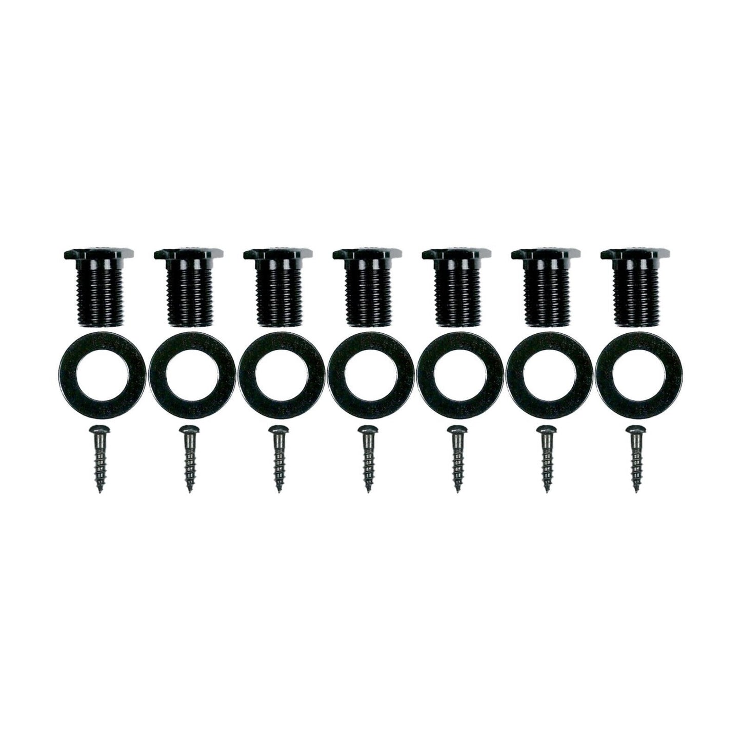 NEW Gotoh SG360-07 Tuners 7-String Small Tuning Keys L4+R3 Set 4x3 - BLACK
