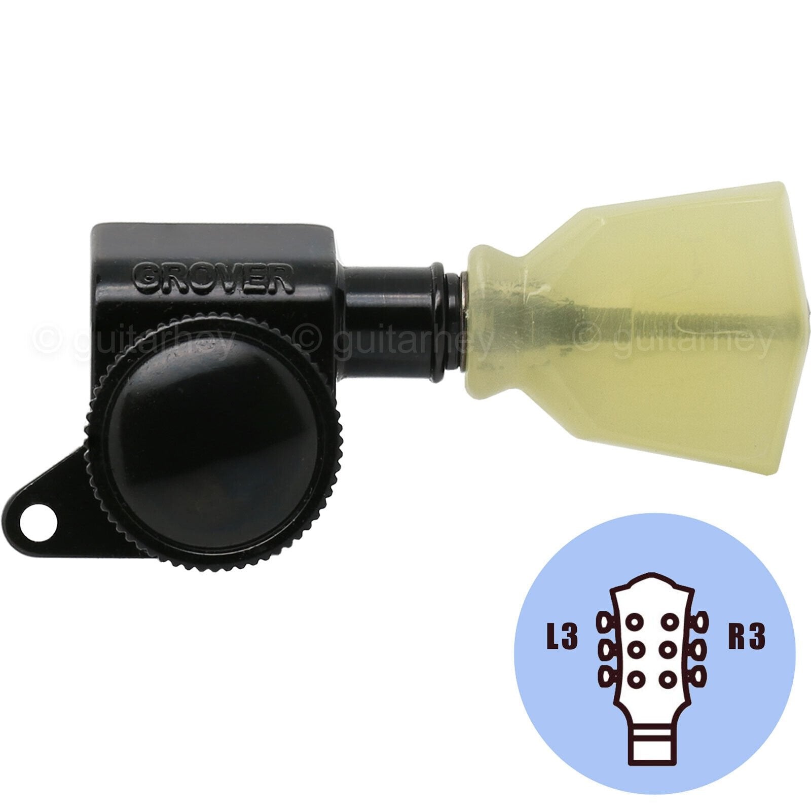 NEW Grover 505 Mini Roto-Grip L3+R3 Locking Rotomatic Tuners TULIP
