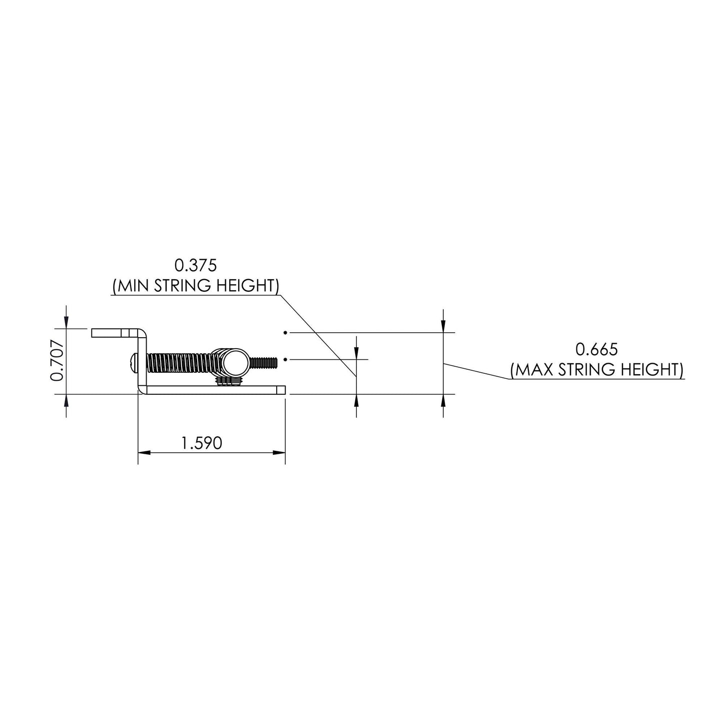 Hipshot 4-String Vintage Bass Bridge .750" String Spacing Quick Load - STAINLESS