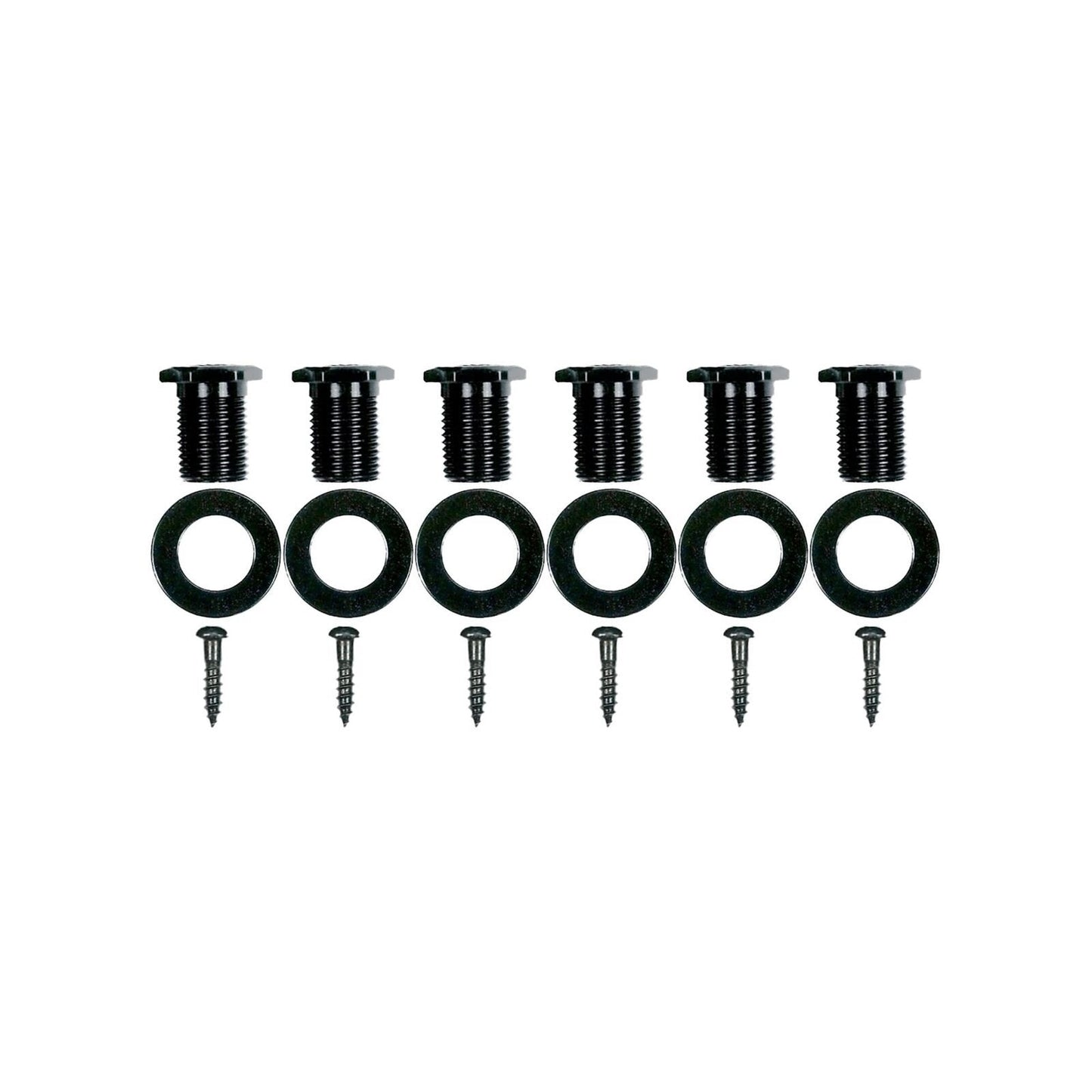 NEW Gotoh SG301-P4B MGTB L3+R3 Set Locking Tuners PLASTIC Buttons 3x3 - BLACK