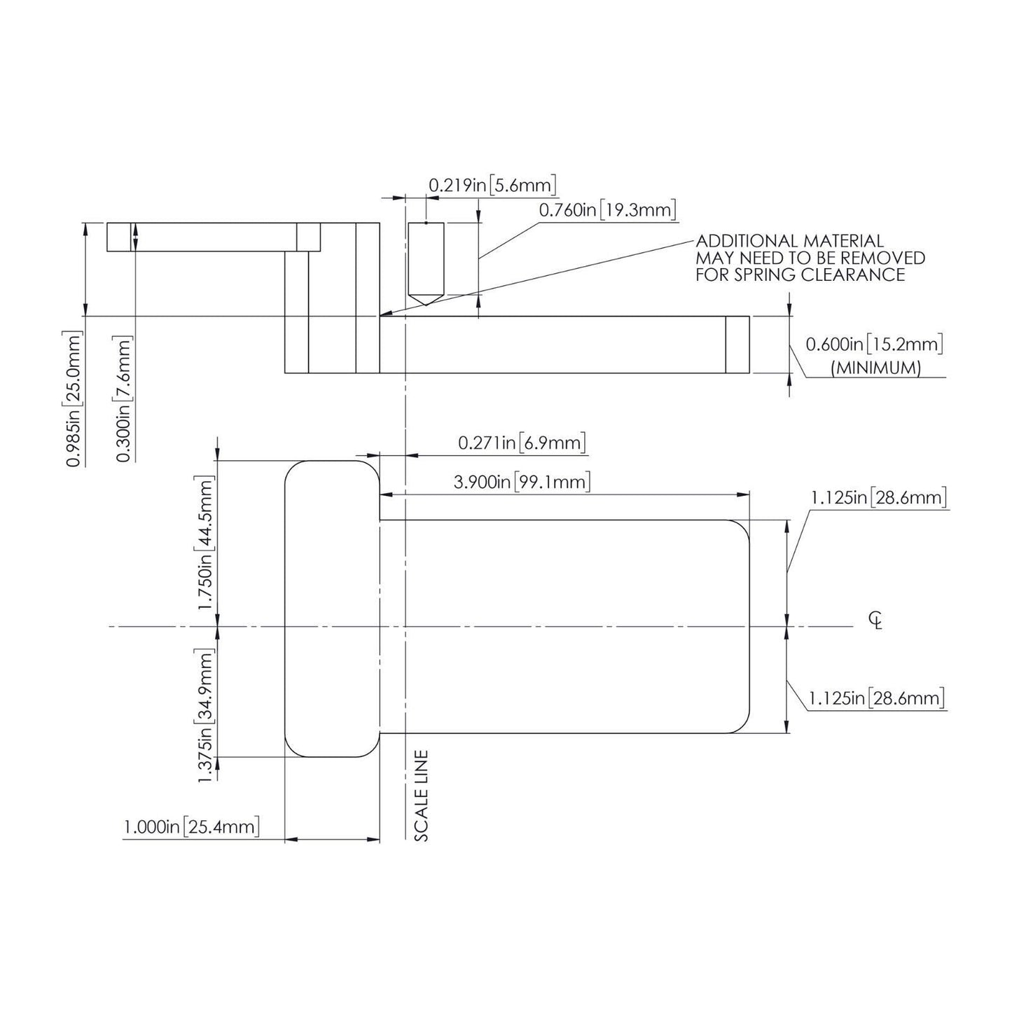 NEW Hipshot 6-String Guitar Headless Tremolo Bridge Right Handed - BLACK