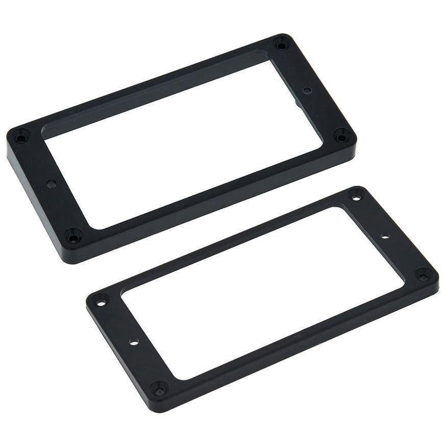 NEW Humbucker Pickup Ring Set Neck and Bridge - Curved Tapered Les Paul - BLACK
