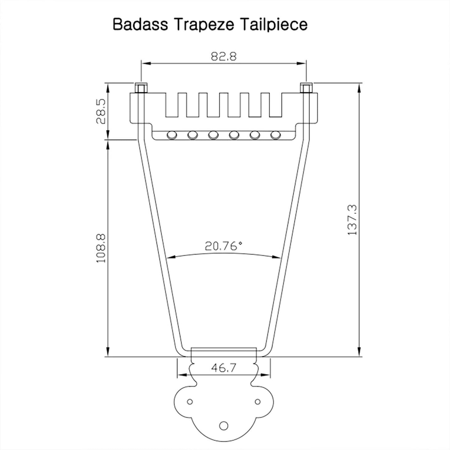 NEW Leo Quan Badass FTT Fine Tuner Trapeze Tailpiece - Nickel