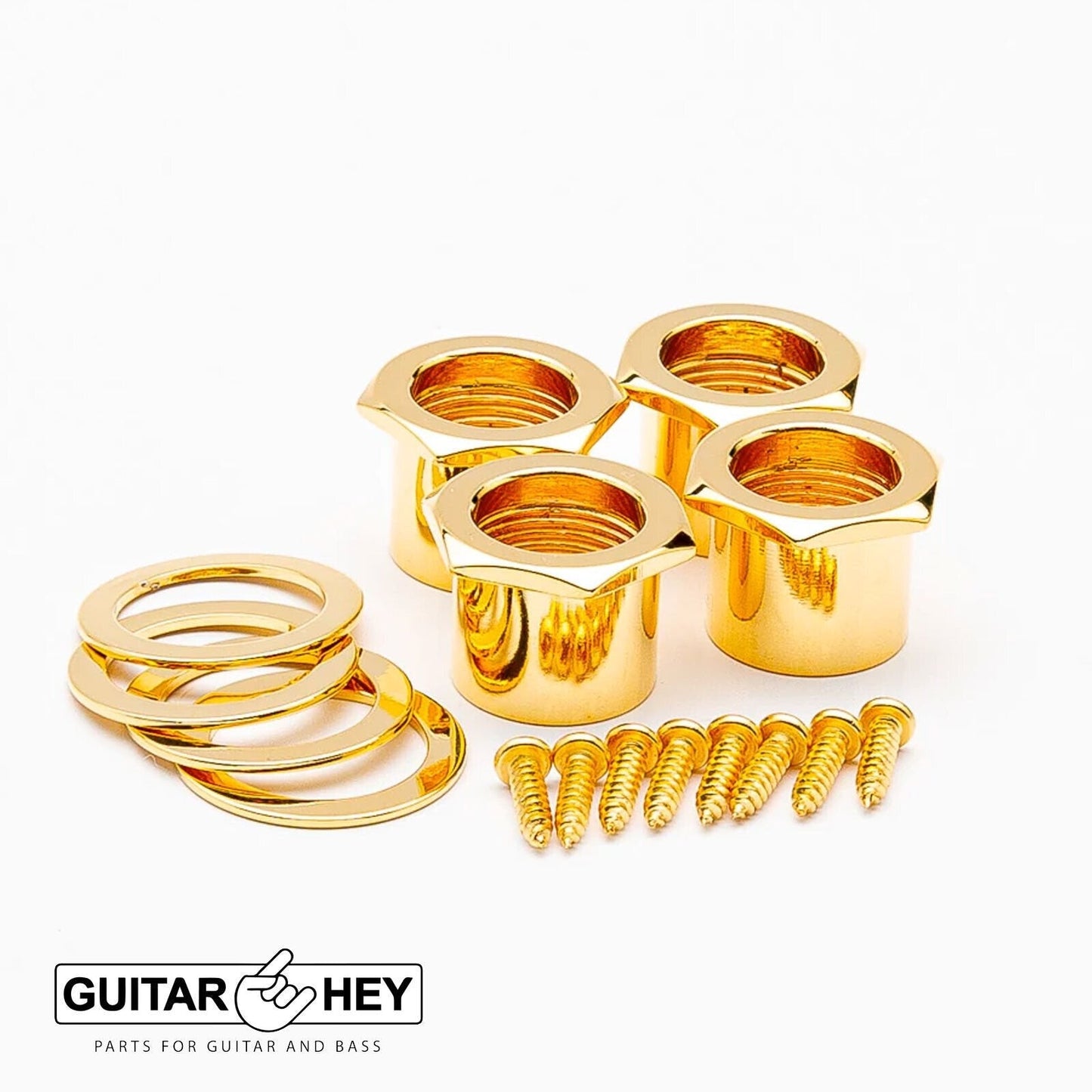 NEW Leo Quan Badass OGT Mini Bass Keys Open-Gear Bass Tuning Keys 2x2 - GOLD