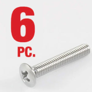 (6) Mounting Screws for Sealed Guitar Tuner Buttons 5/8" Long - CHROME