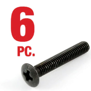 (6) Mounting Screws for Sealed Guitar Tuner Buttons 5/8" Long - BLACK
