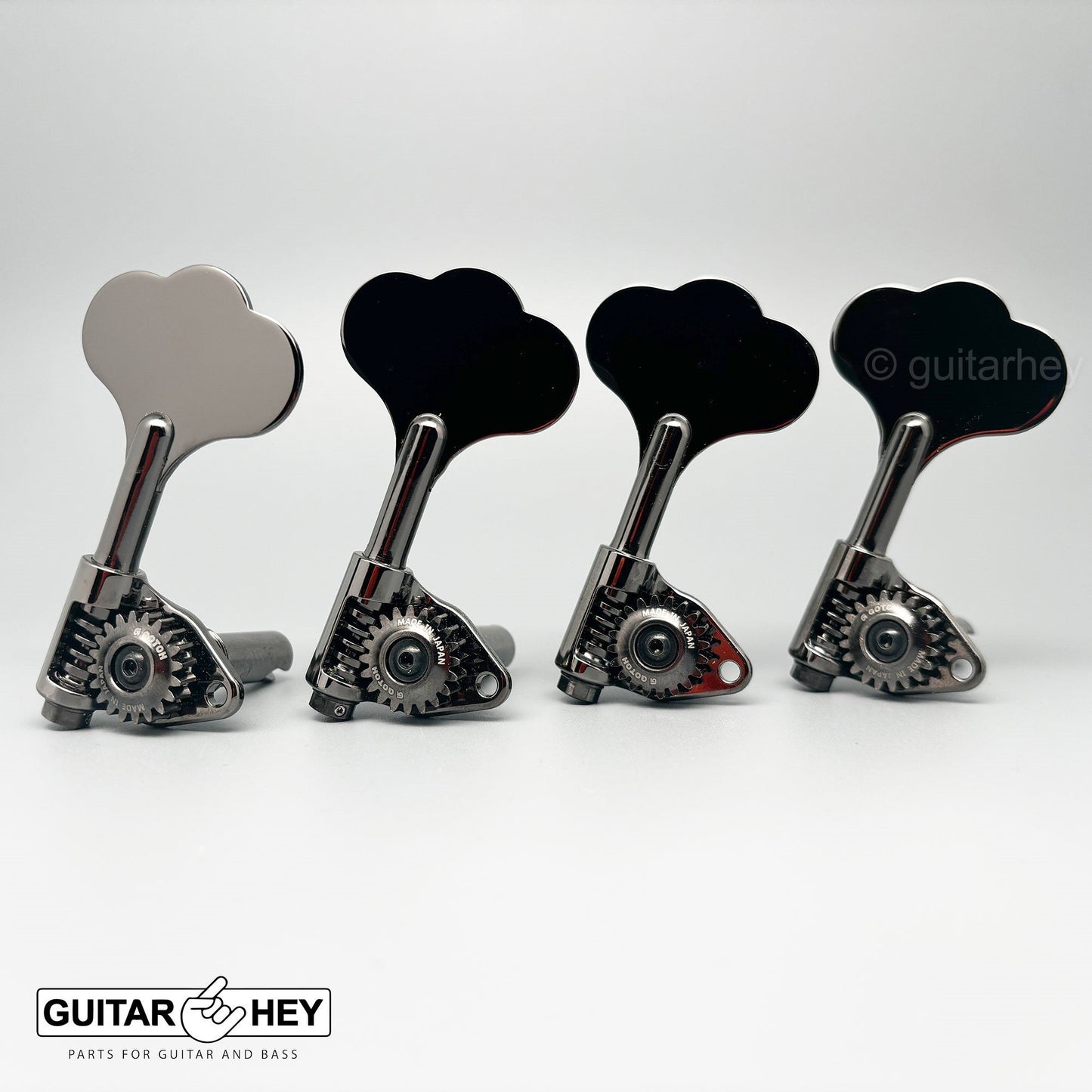 NEW Gotoh GBU510C-9 Compact Bass Machine Heads 4-in-line Tuners - COSMO BLACK